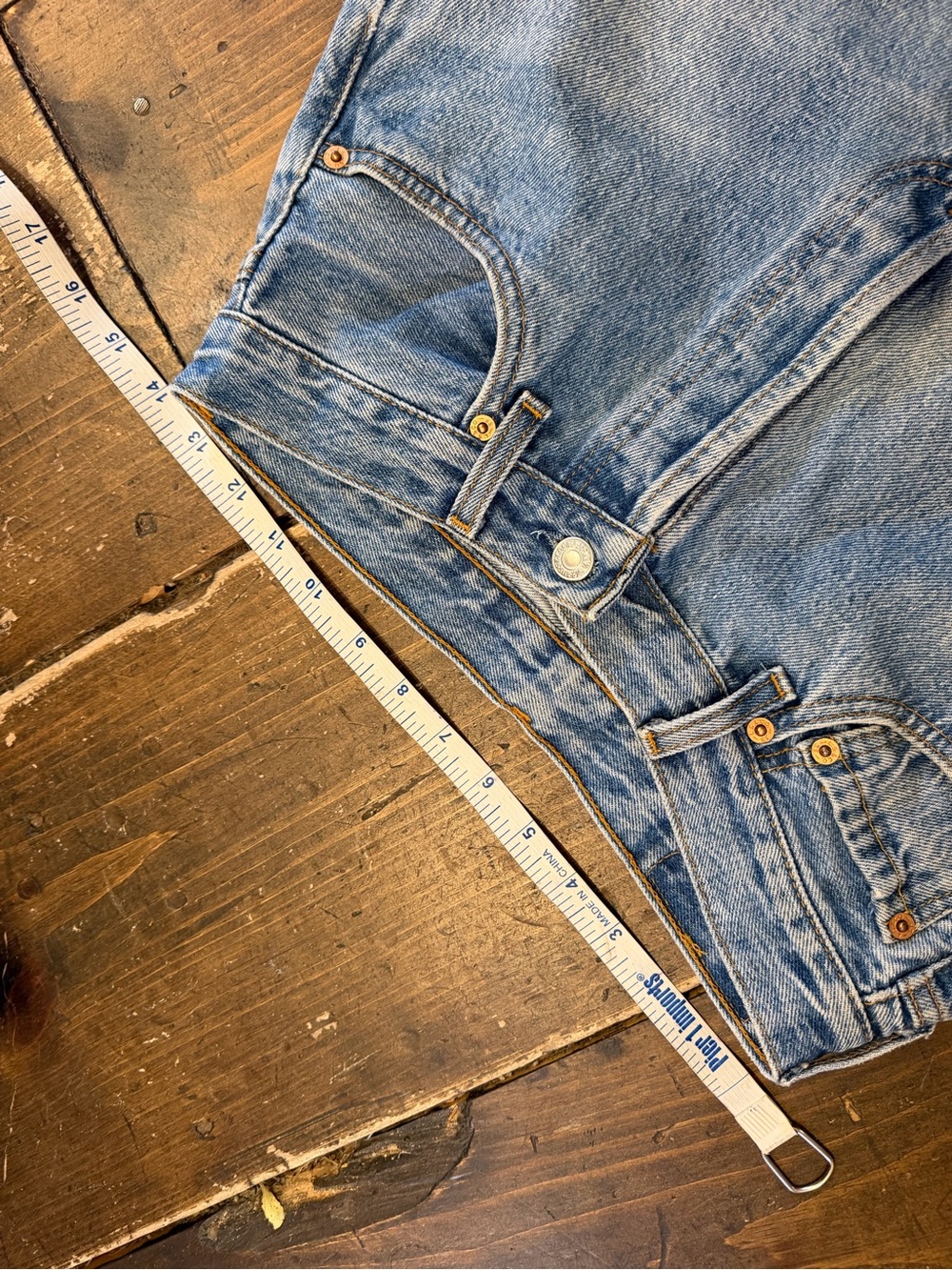 Levi's Light Blue Denim Cutoff Jean Shorts - Picture 5 of 7